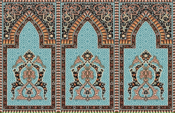 فرش سجاده طرح کتیبه