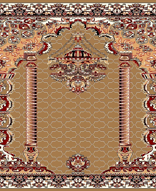 تصویر فرش سجاده طرح آفاق رنگ گردویی