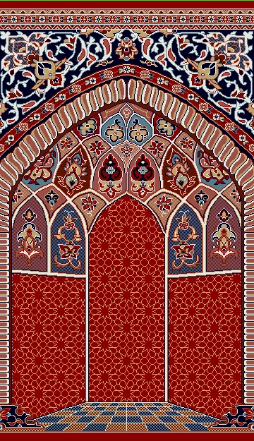 تصویر فرش سجاده طرح سجاد رنگ لاکی